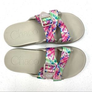 Chaco Chillos Slides Womens Size 8 NWOT Color: Light Tie Dye